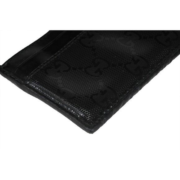 Gucci Mens Interlocking GG Imprime Logo Card Holder Black Leather Wallet - Picture 3 of 8